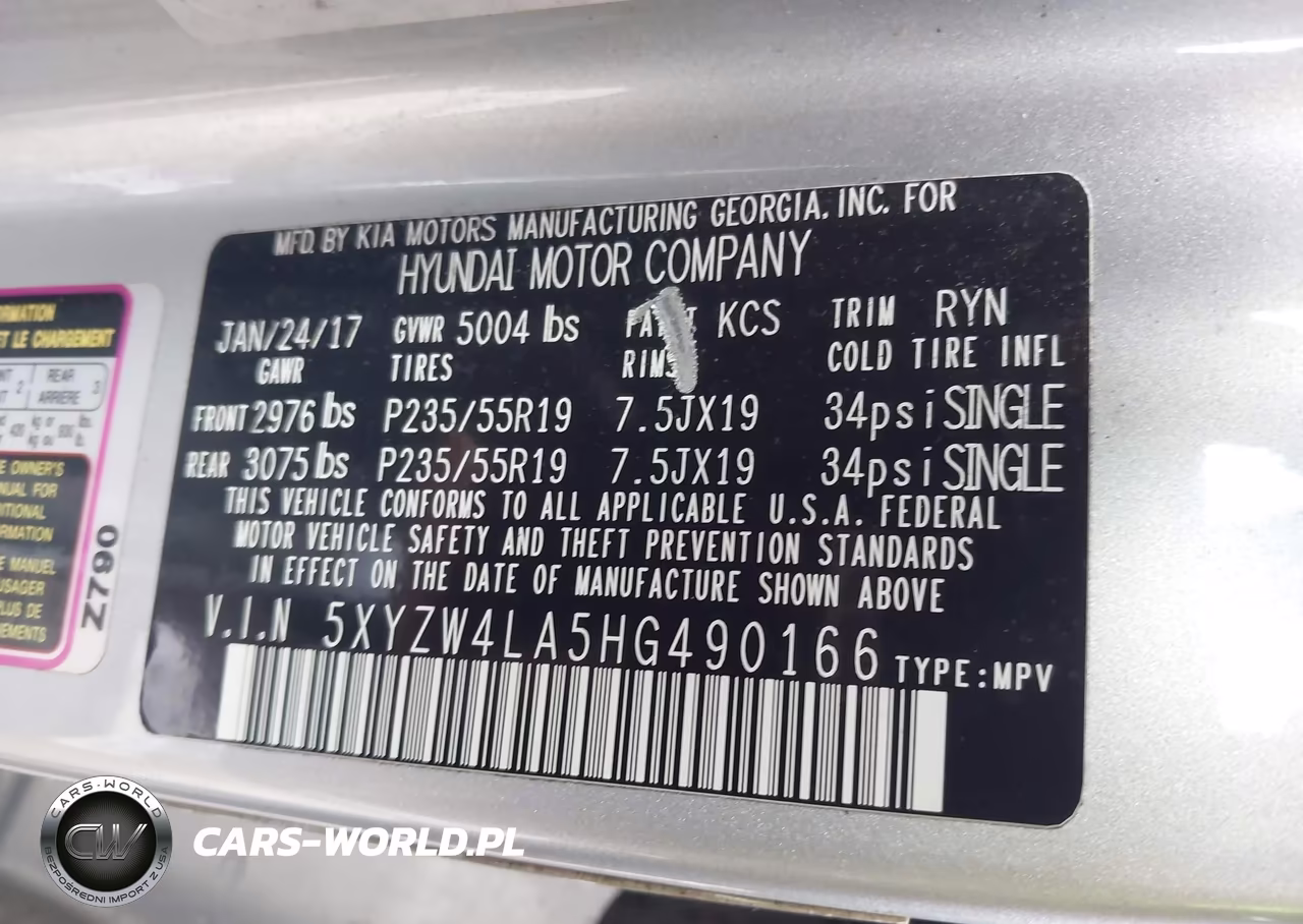 2017 Hyundai Santa Fe Sport 2.0T Ultimate VIN:5XYZW4LA5HG490166 - 9