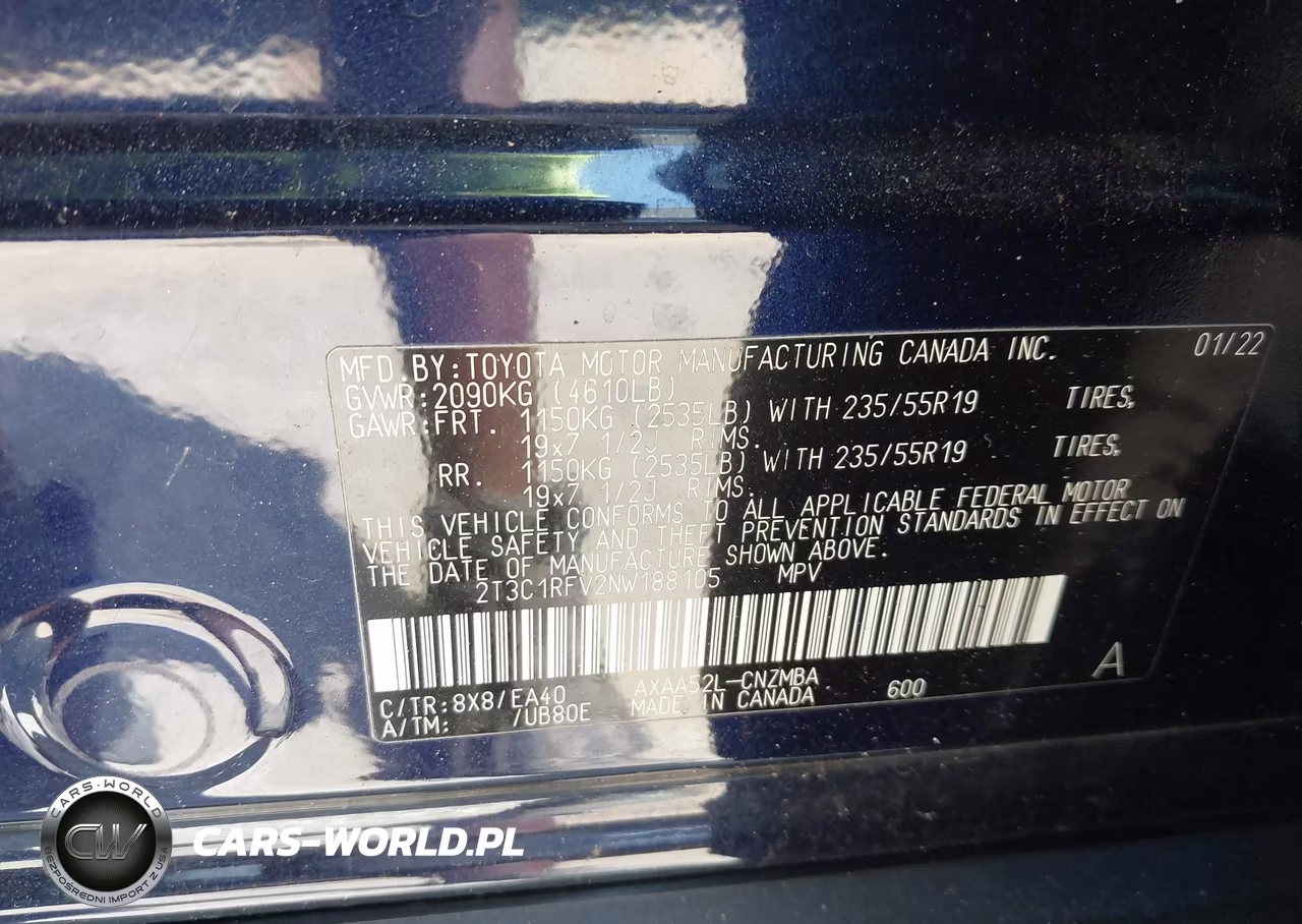 2022 Toyota Rav4 Xle Premium VIN:2T3C1RFV2NW188105 - 9