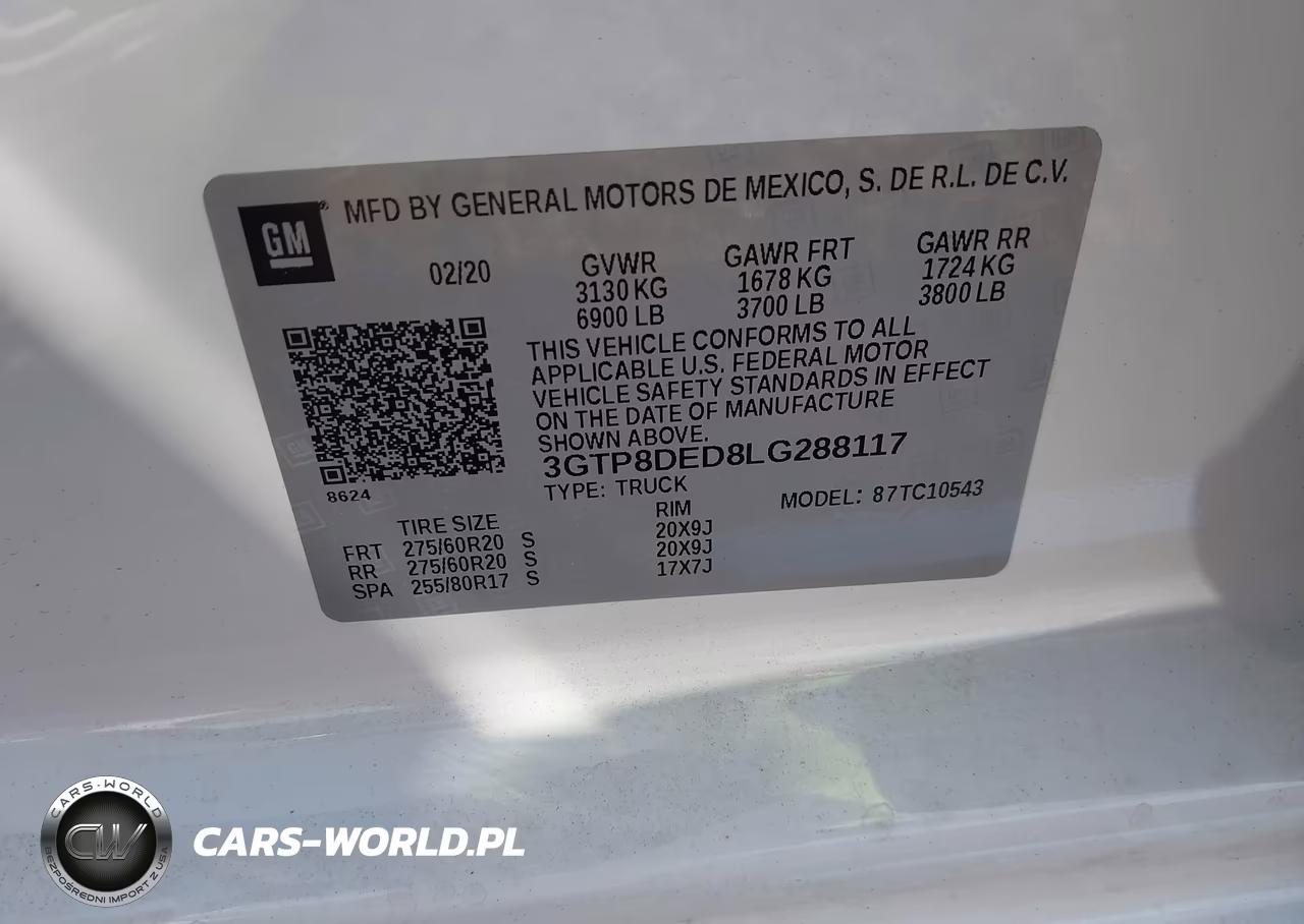 2020 GMC Sierra 1500 2Wd Short Box Slt VIN:3GTP8DED8LG288117 - 9