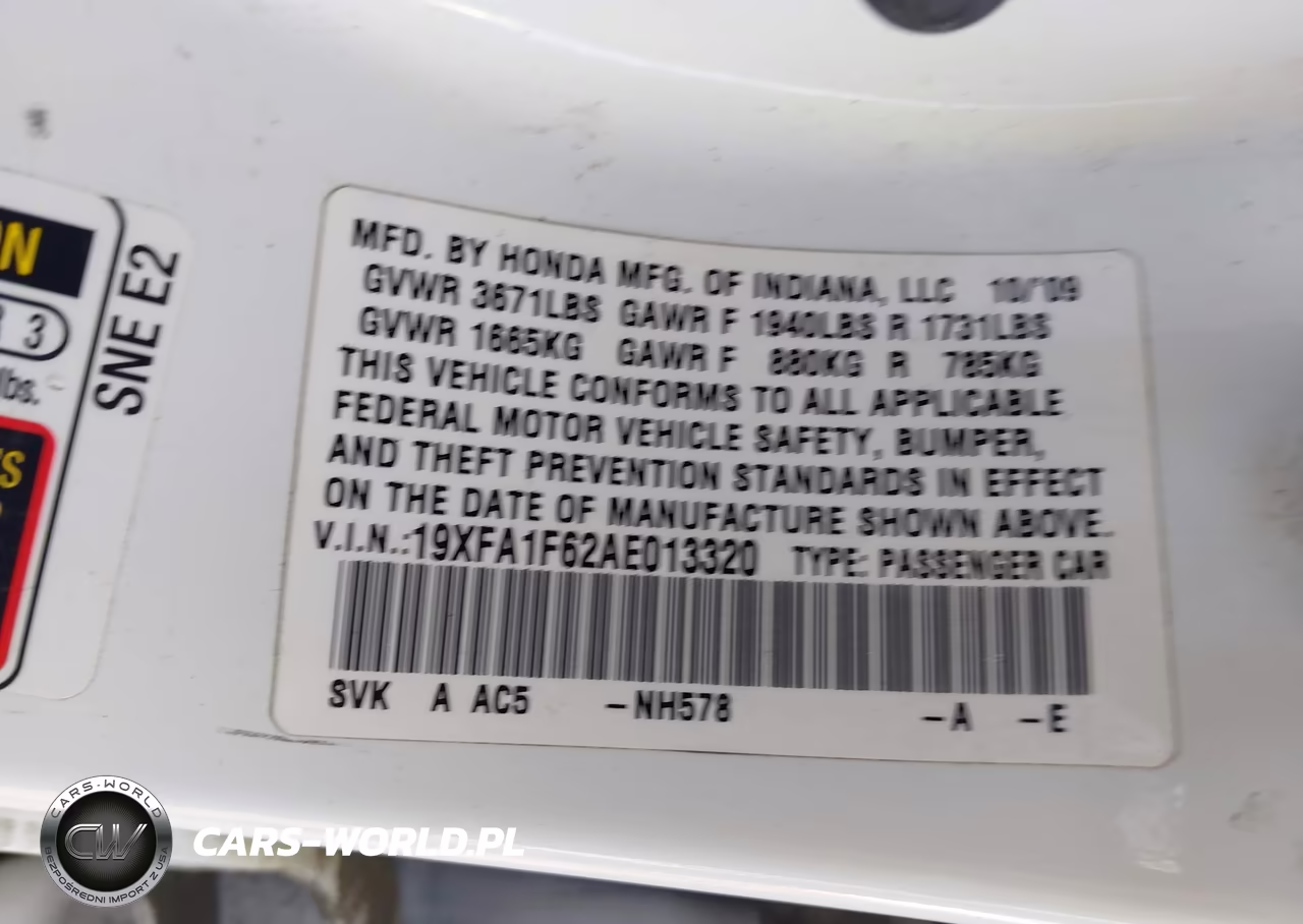 2010 Honda Civic Lx-S VIN:19XFA1F62AE013320 - 9