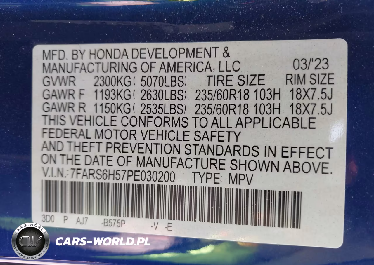 2023 Honda Cr-V Hybrid Sport VIN:7FARS6H57PE030200 - 9