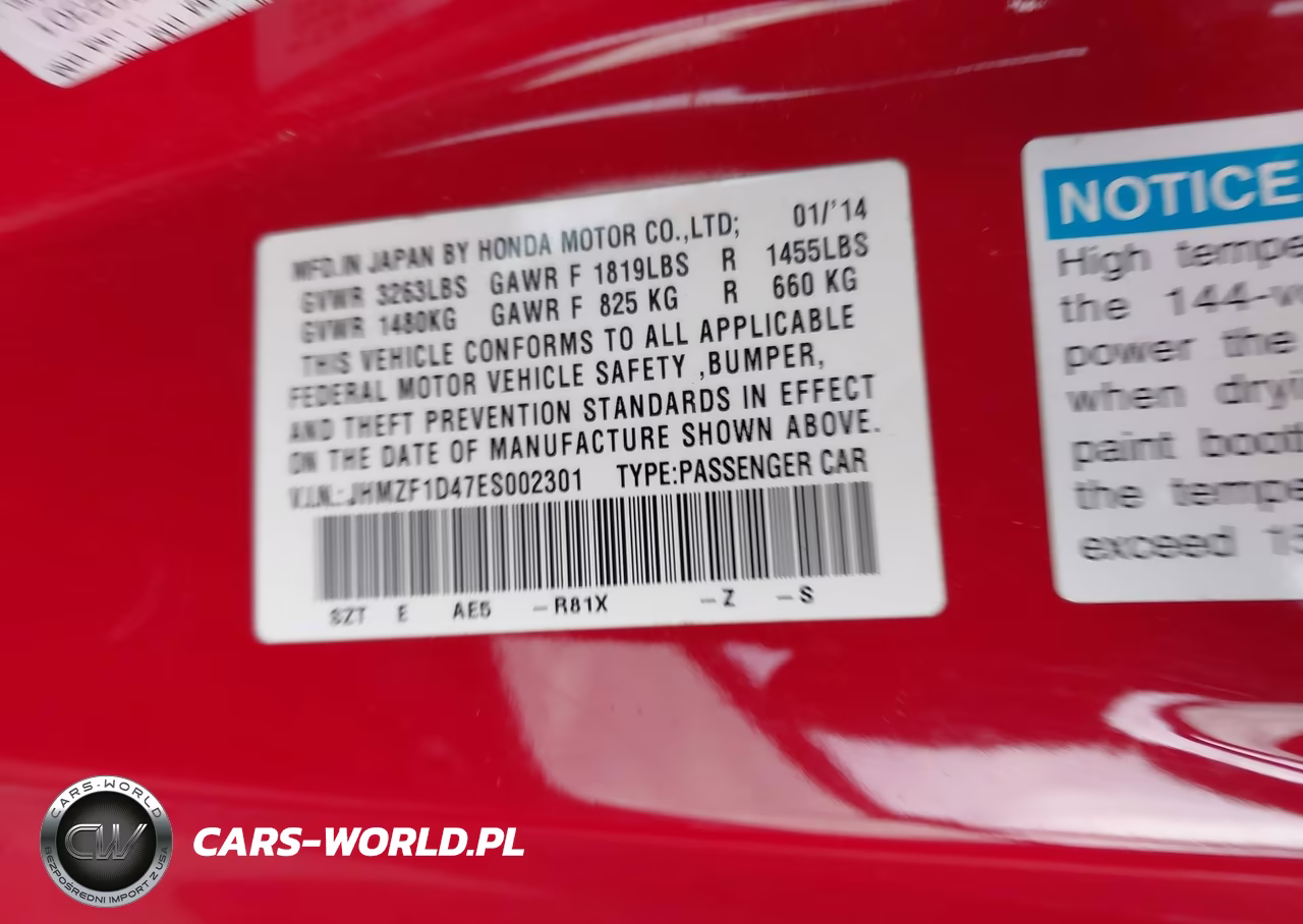 2014 Honda Cr-Z VIN:JHMZF1D47ES002301 - 9