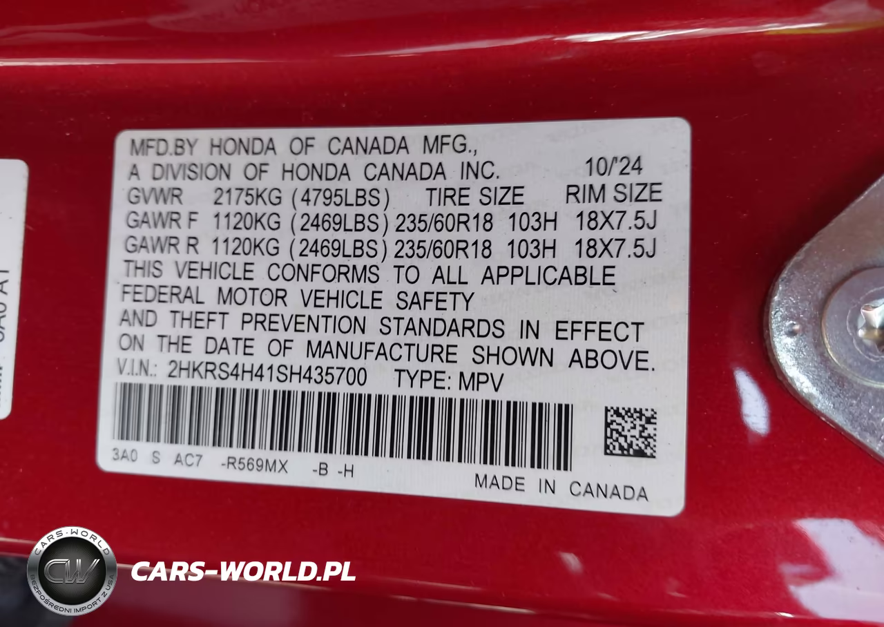 2025 Honda Cr-V Ex Awd VIN:2HKRS4H41SH435700 - 9