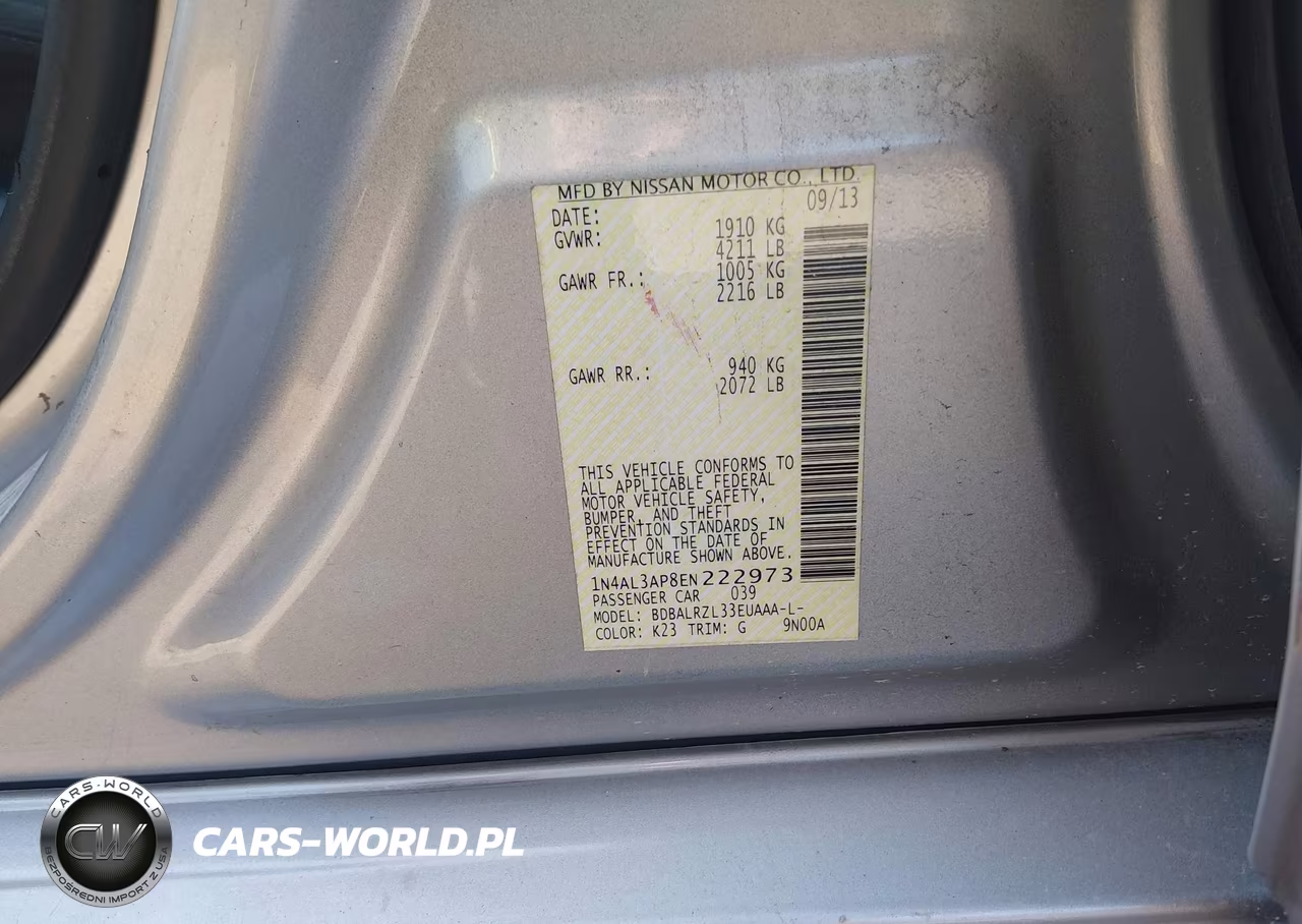 2014 Nissan Altima 2.5 S VIN:1N4AL3AP8EN222973 - 9
