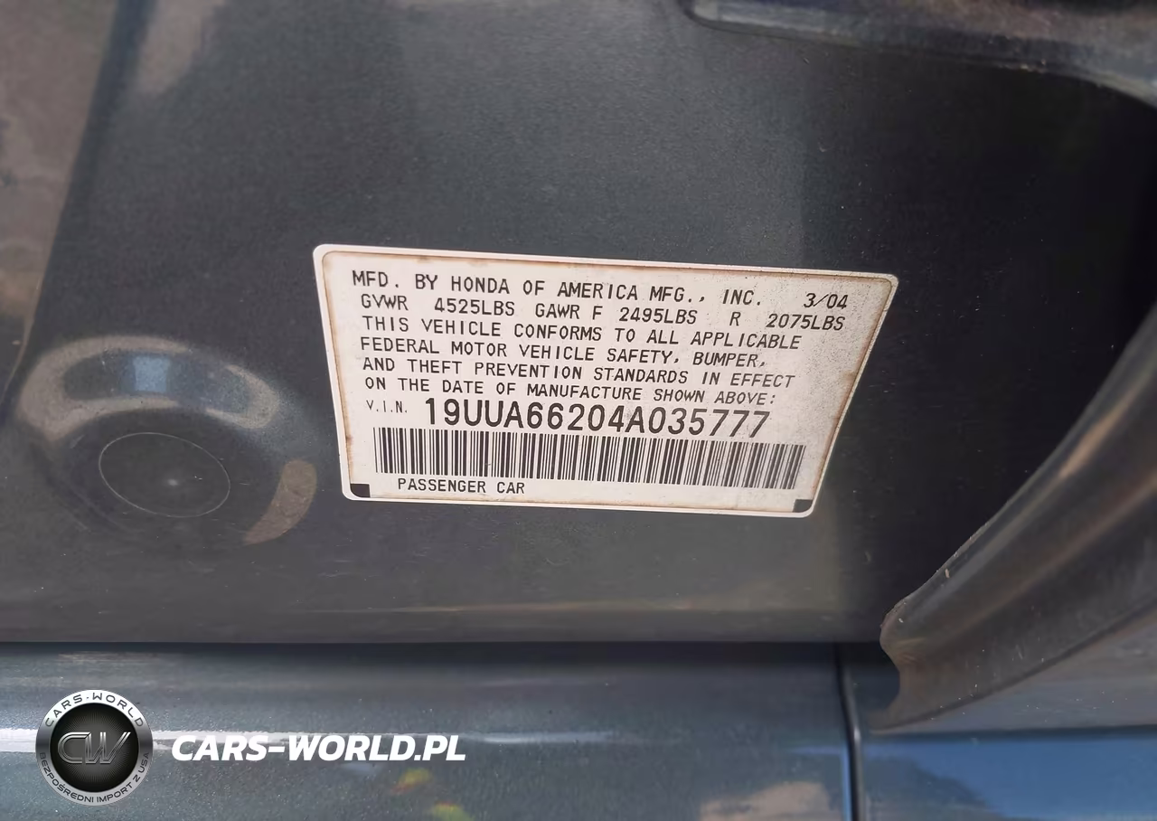2004 Acura Tl VIN:19UUA66204A035777 - 9