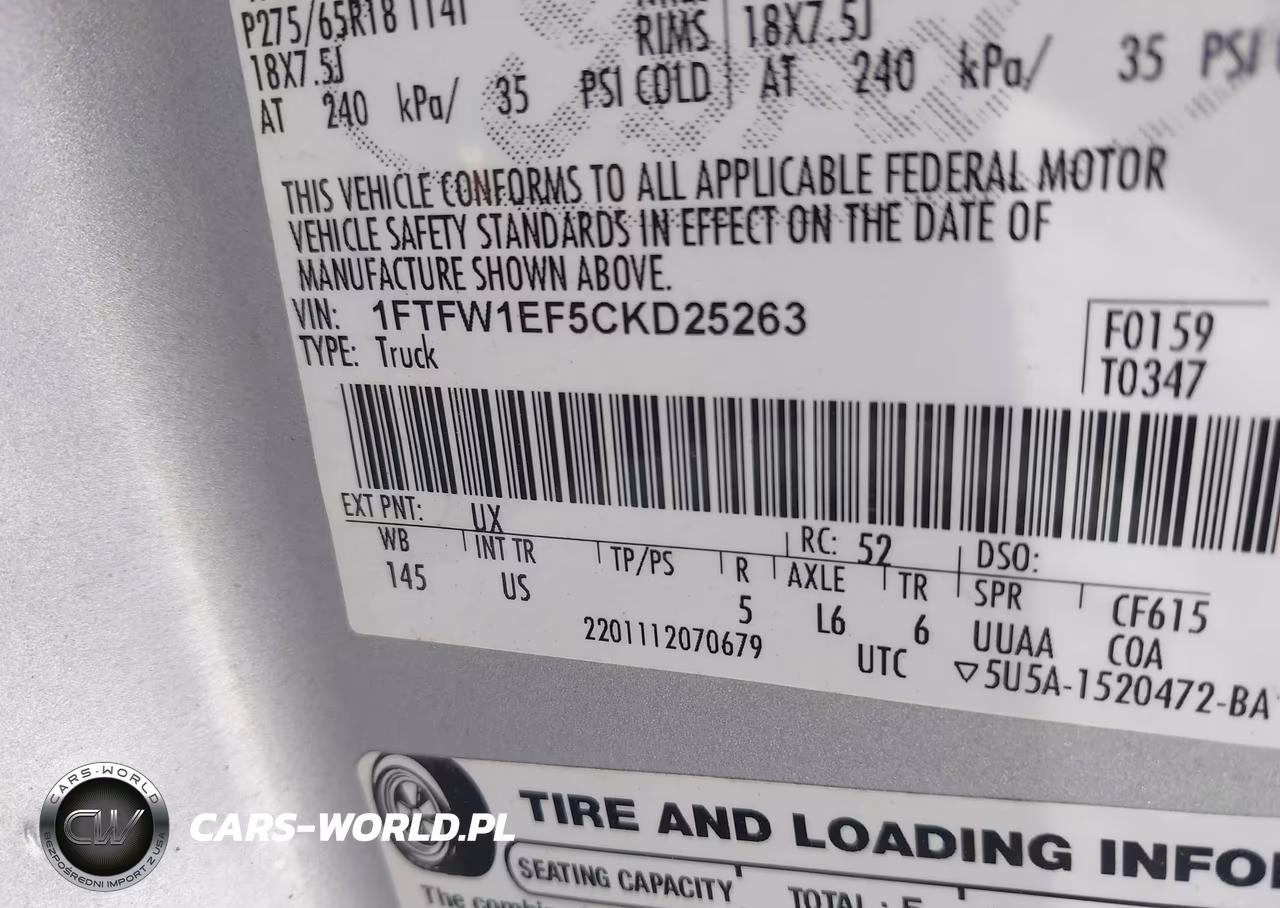 2012 Ford F-150 Xlt VIN:1FTFW1EF5CKD25263 - 9