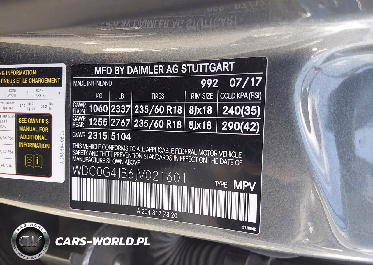 2018 Mercedes-Benz Glc 300 VIN:WDC0G4JB6JV021601 - 9