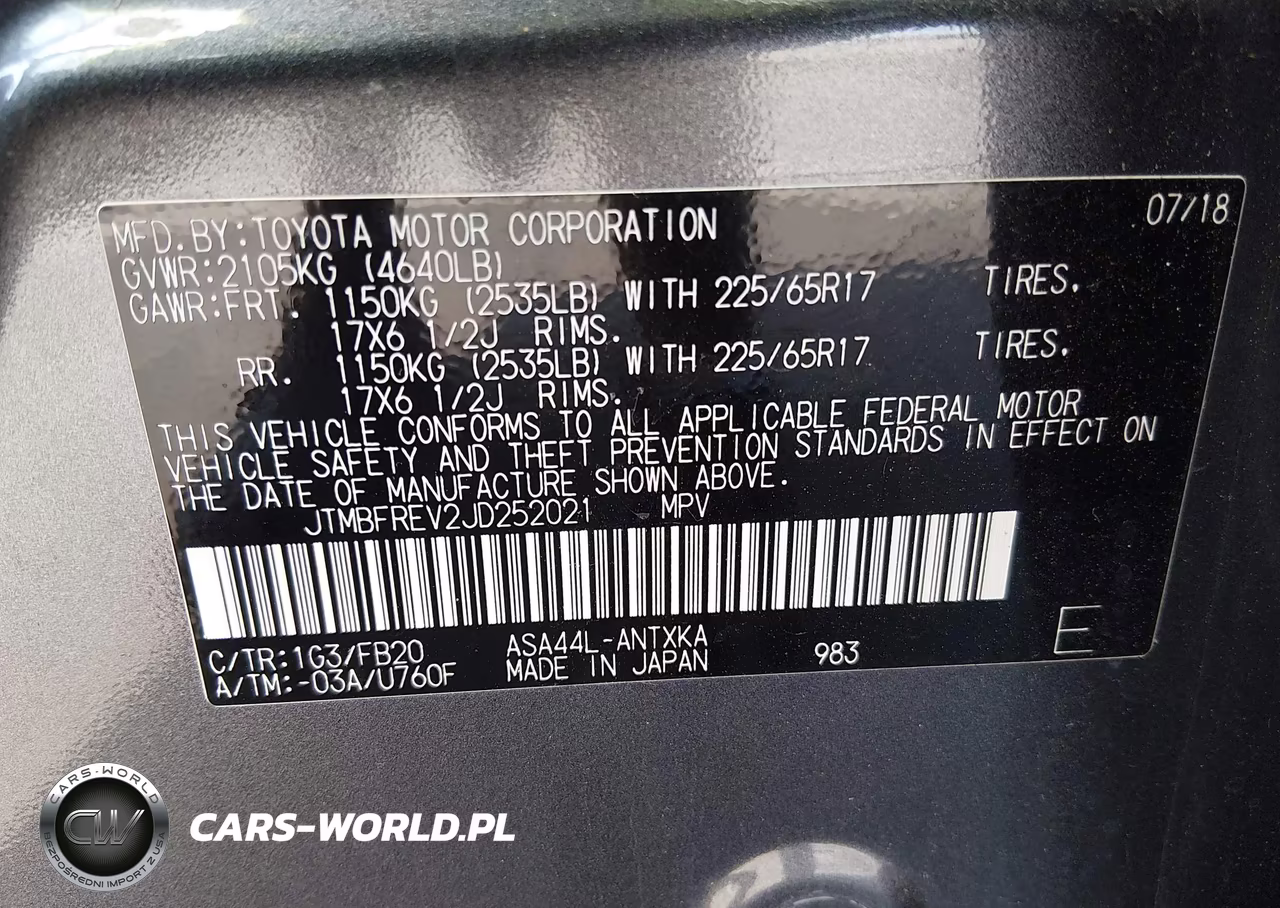 2018 Toyota Rav4 Le VIN:JTMBFREV2JD252021 - 9