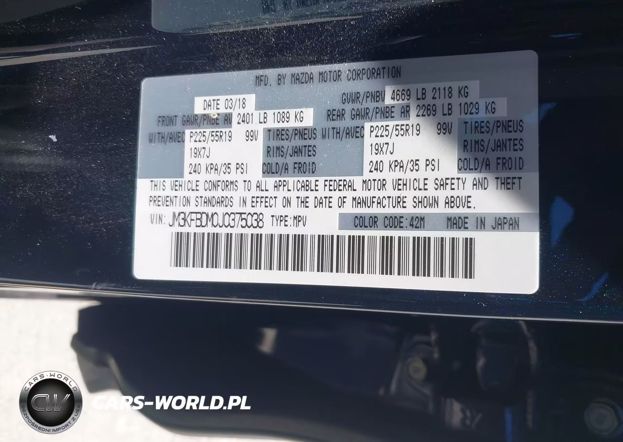 2018 Mazda Cx-5 Grand Touring VIN:JM3KFBDM0J0375038 - 9