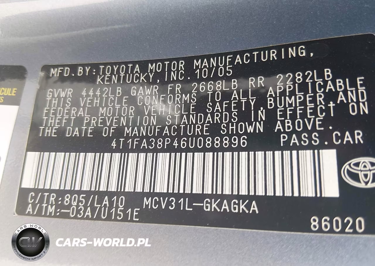 2006 Toyota Camry Solara Sle VIN:4T1FA38P46U088896 - 9