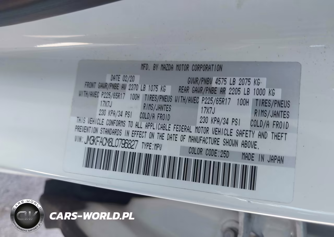 2020 Mazda Cx-5 Touring VIN:JM3KFACM8L0796827 - 9