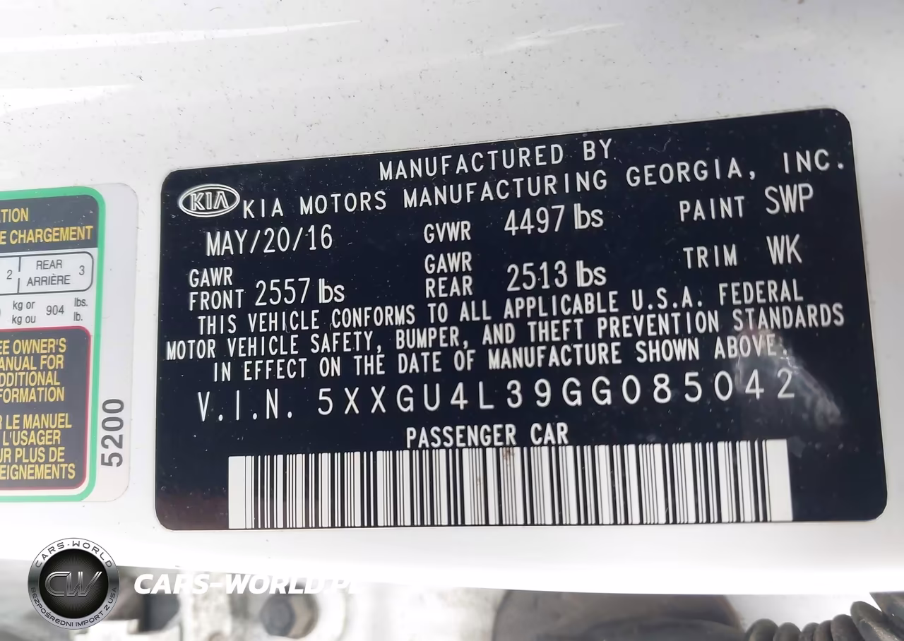 2016 Kia Optima Ex VIN:5XXGU4L39GG085042 - 9
