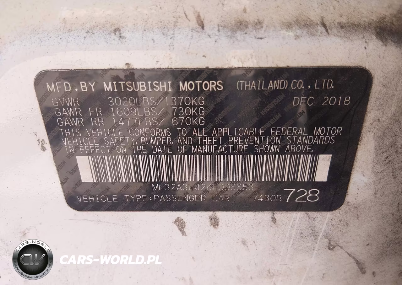 2019 Mitsubishi Mirage Es VIN:ML32A3HJ2KH006653 - 9