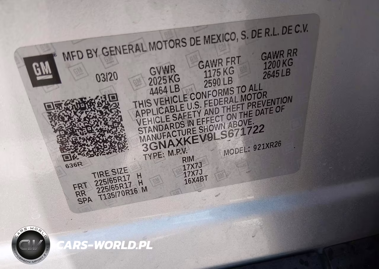 2020 Chevrolet Equinox Fwd Lt 1.5L Turbo VIN:3GNAXKEV9LS671722 - 9