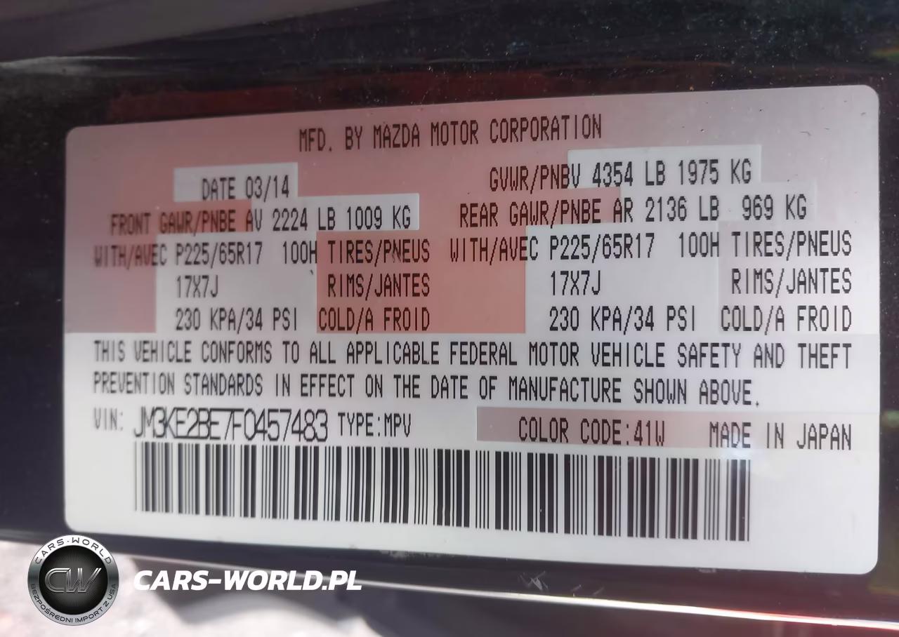 2015 Mazda Cx-5 Sport VIN:JM3KE2BE7F0457483 - 9
