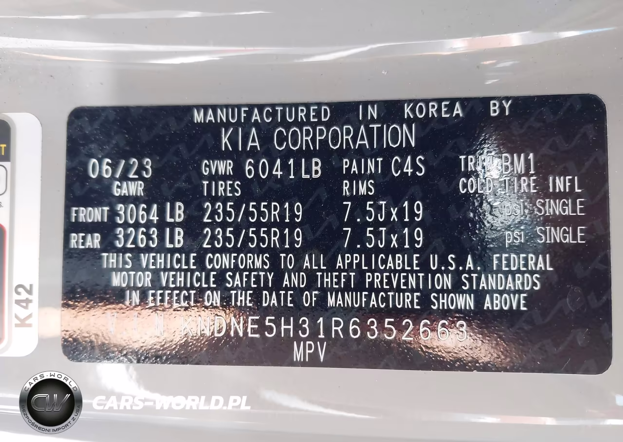 2024 Kia Carnival Mpv Sx Prestige VIN:KNDNE5H31R6352663 - 9