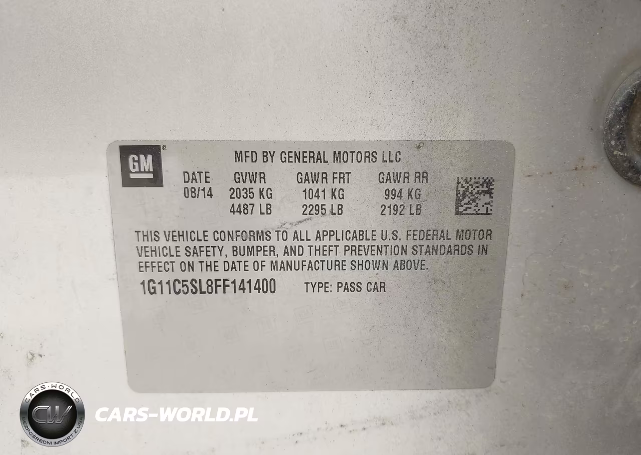 2015 Chevrolet Malibu 1Lt VIN:1G11C5SL8FF141400 - 9
