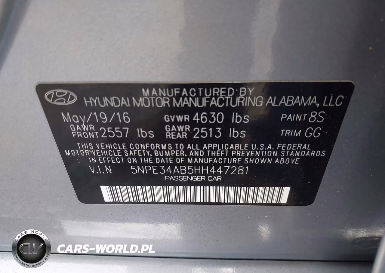 2017 Hyundai Sonata Sport 2.0T VIN:5NPE34AB5HH447281 - 9