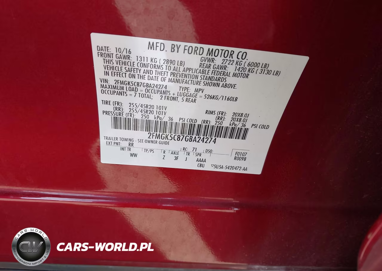 2016 Ford Flex Sel VIN:2FMGK5C87GBA24274 - 9