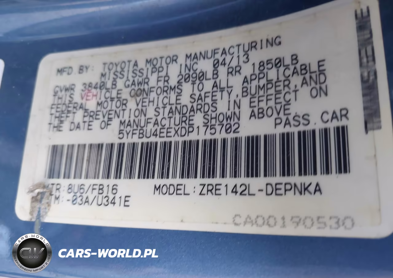 2013 Toyota Corolla Le VIN:5YFBU4EEXDP175702 - 9