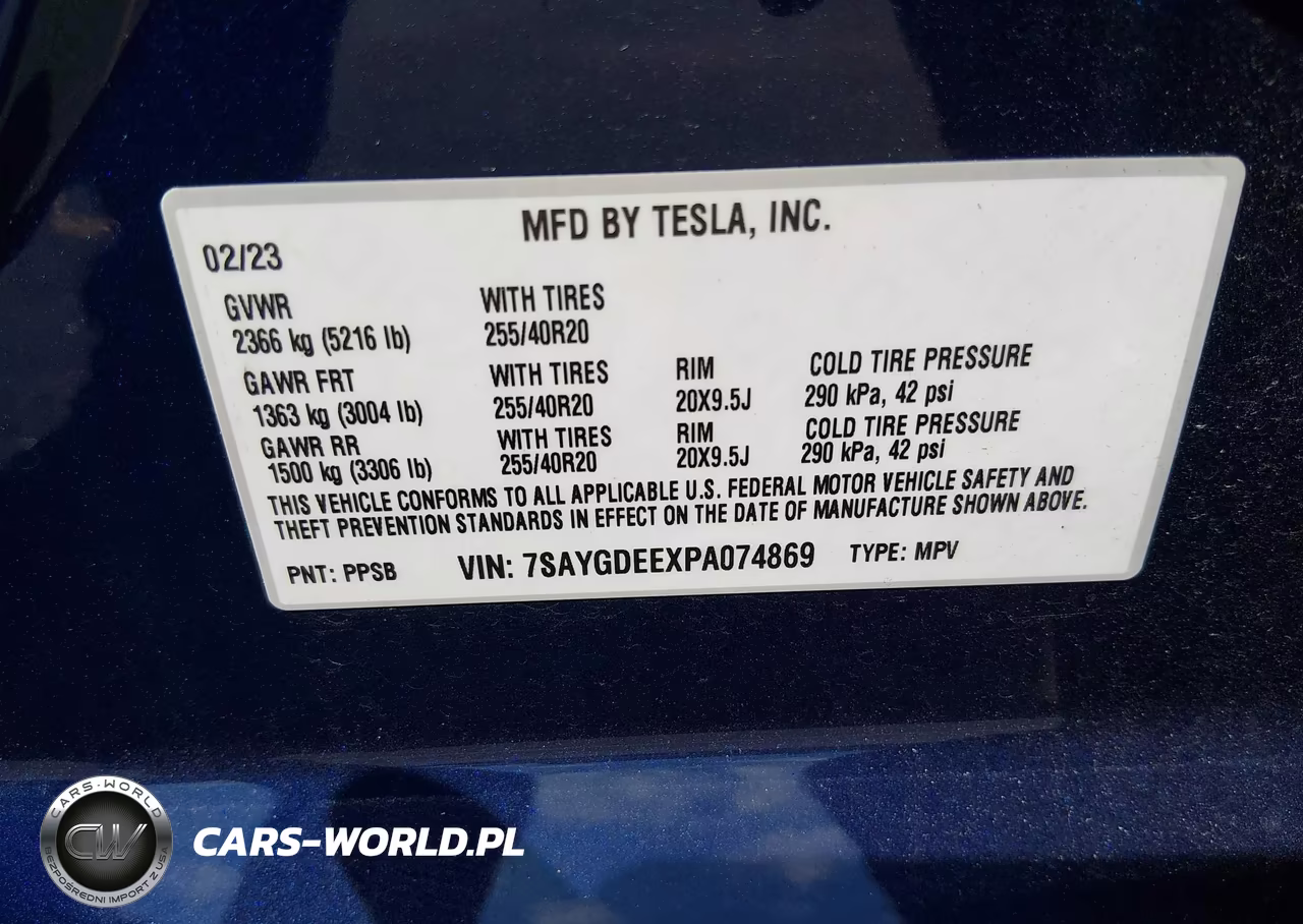 2023 Tesla Model Y Awd-Long Range Dual Motor All-Wheel Drive VIN:7SAYGDEEXPA074869 - 9