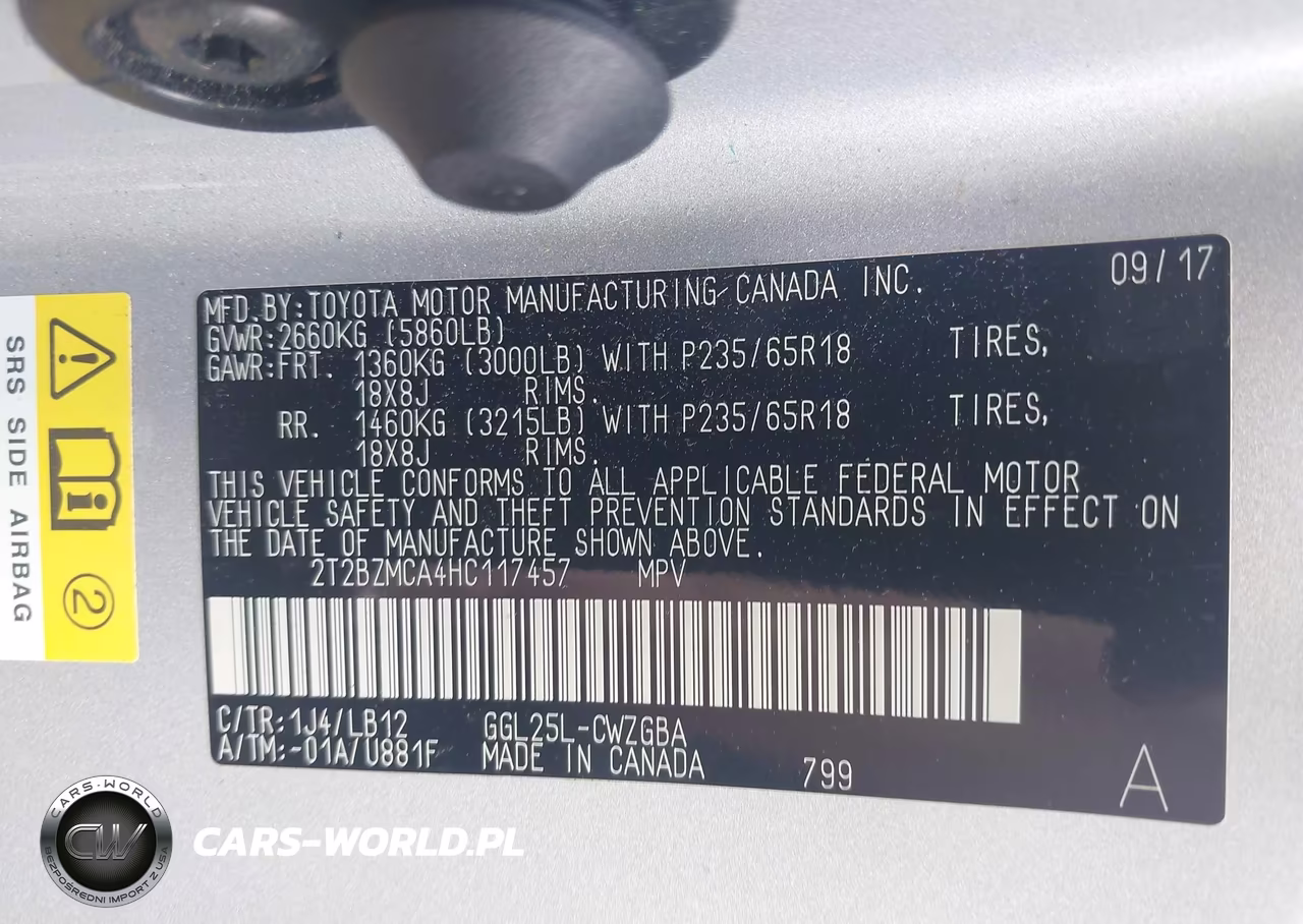 2017 Lexus Rx 350 VIN:2T2BZMCA4HC117457 - 9