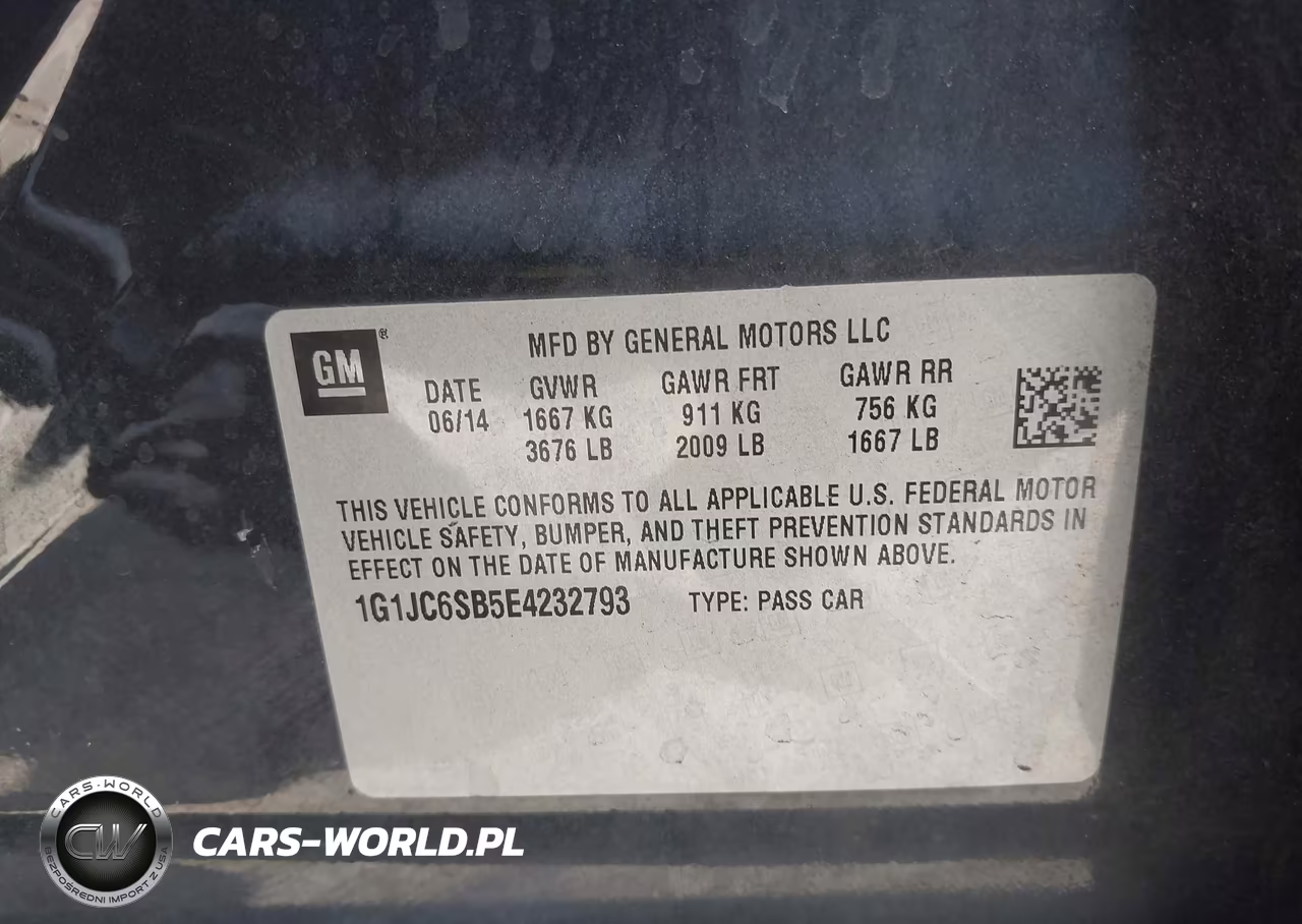 2014 Chevrolet Sonic Lt Auto VIN:1G1JC6SB5E4232793 - 9