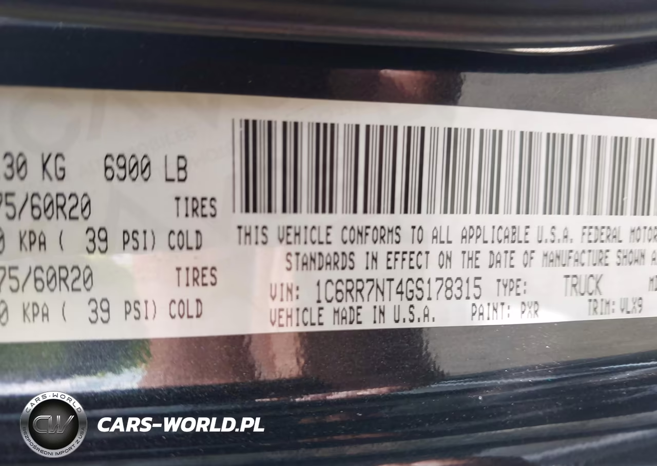 2016 Ram 1500 Laramie VIN:1C6RR7NT4GS178315 - 9