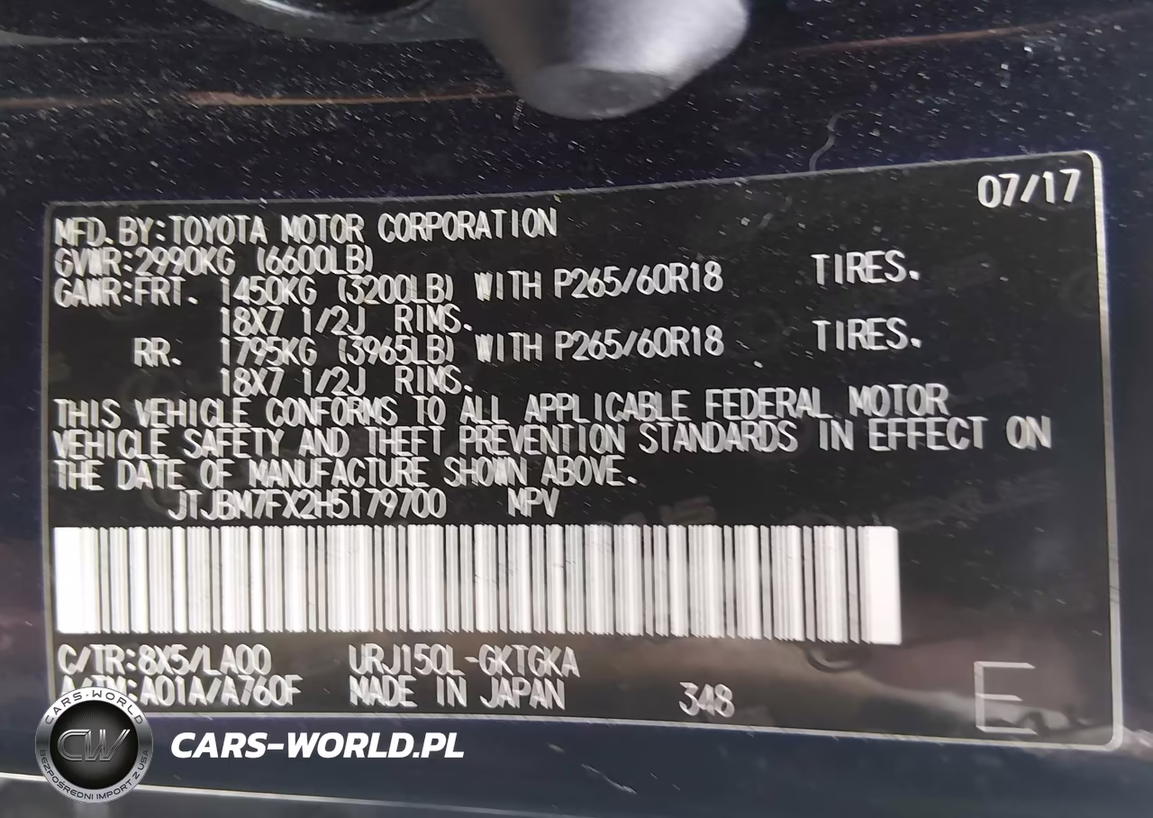 2017 Lexus Gx 460 VIN:JTJBM7FX2H5179700 - 9