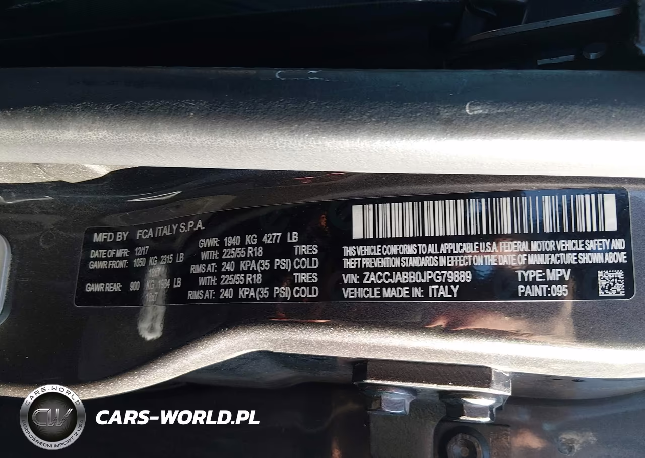 2018 Jeep Renegade Latitude Fwd VIN:ZACCJABB0JPG79889 - 9