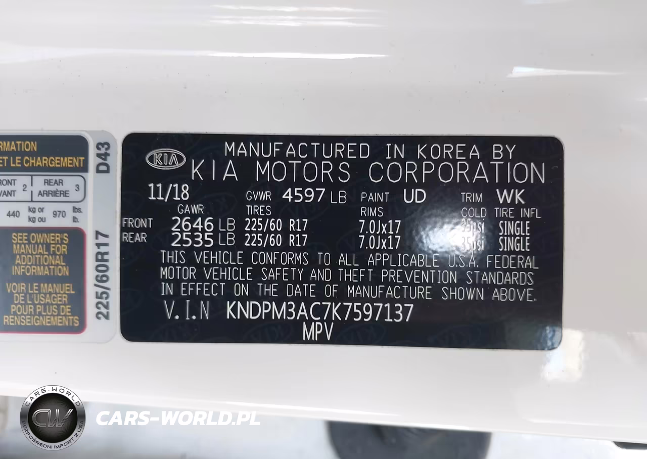 2019 Kia Sportage Lx VIN:KNDPM3AC7K7597137 - 9
