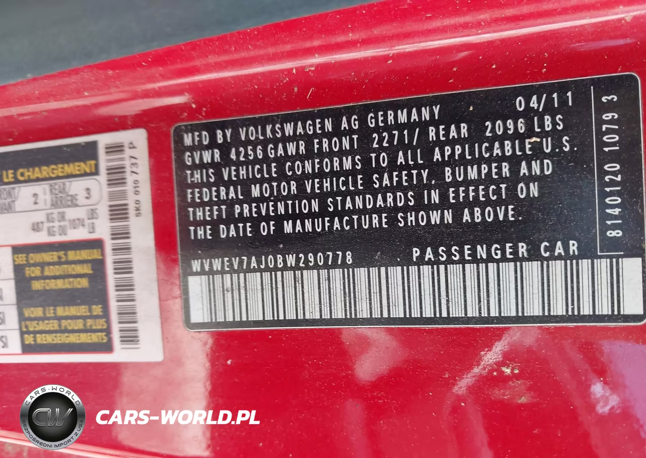 2011 Volkswagen Gti 2-Door Autobahn VIN:WVWEV7AJ0BW290778 - 9