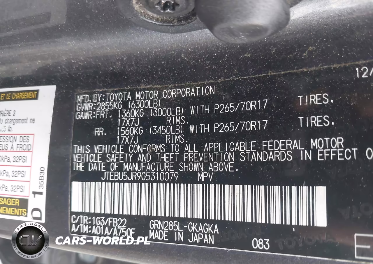 2016 Toyota 4Runner Sr5 VIN:JTEBU5JR9G5310079 - 9