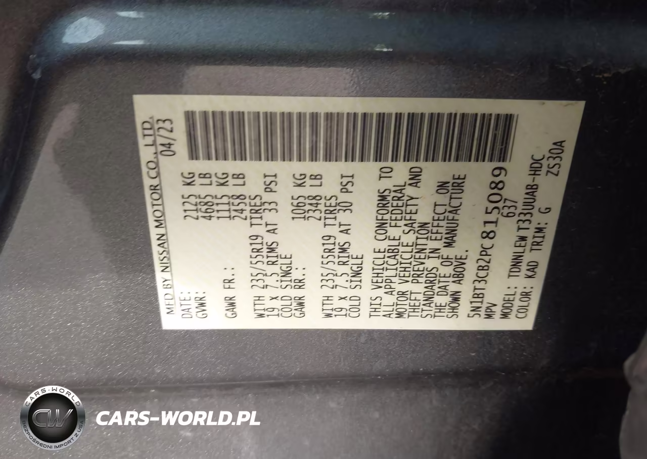 2023 Nissan Rogue Sl Intelligent Awd VIN:5N1BT3CB2PC815089 - 9