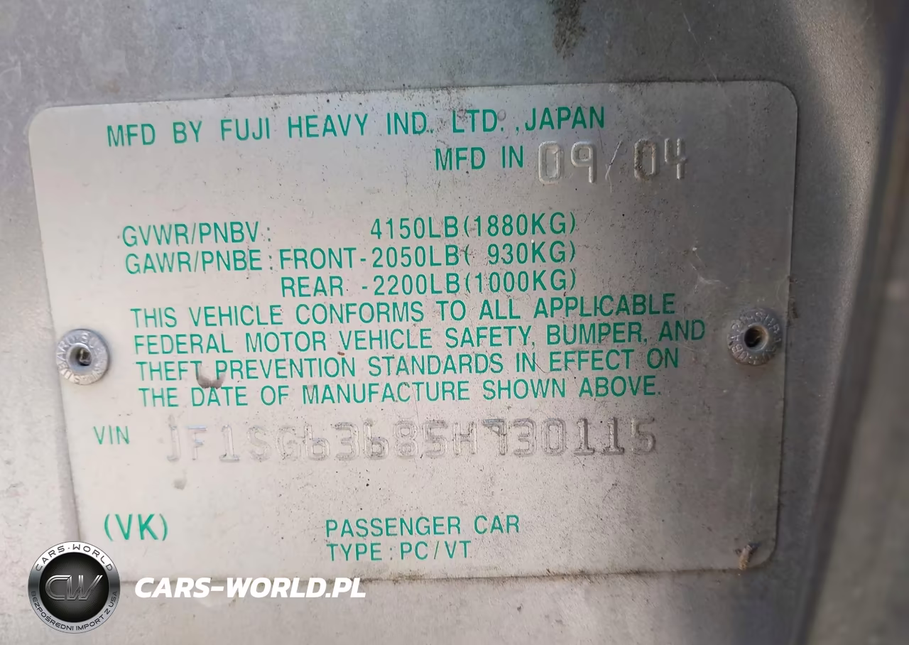2005 Subaru Forester 2.5X VIN:JF1SG63685H730115 - 9