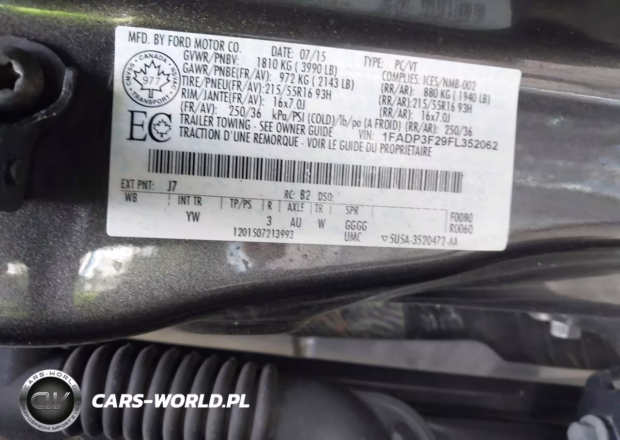 2015 Ford Focus Se VIN:1FADP3F29FL352062 - 9