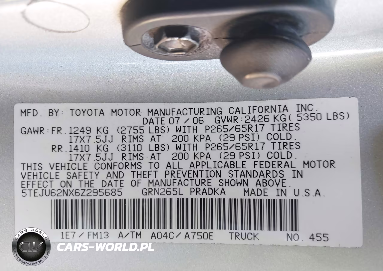 2006 Toyota Tacoma Prerunner V6 VIN:5TEJU62NX6Z295685 - 9