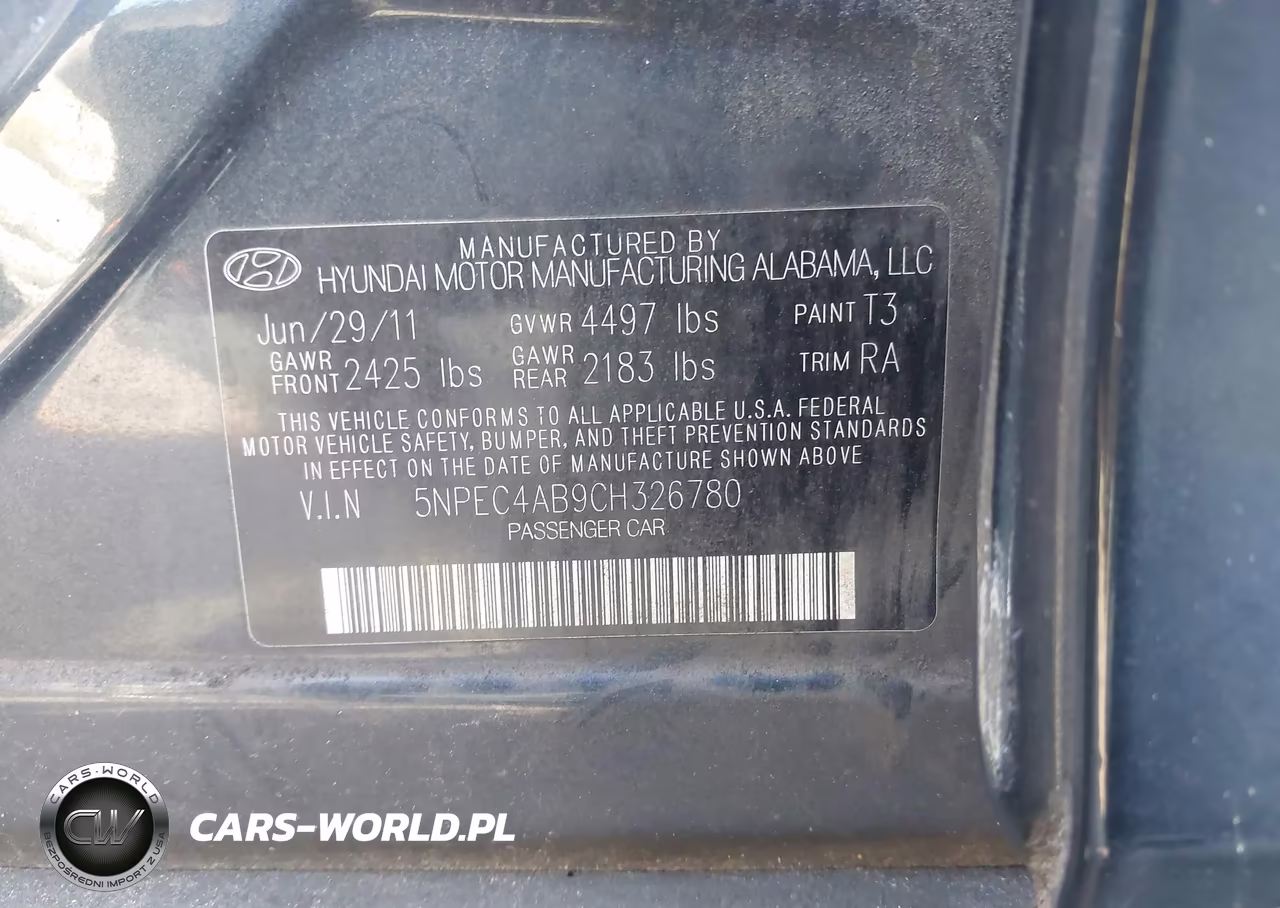 2012 Hyundai Sonata Limited 2.0T VIN:5NPEC4AB9CH326780 - 9