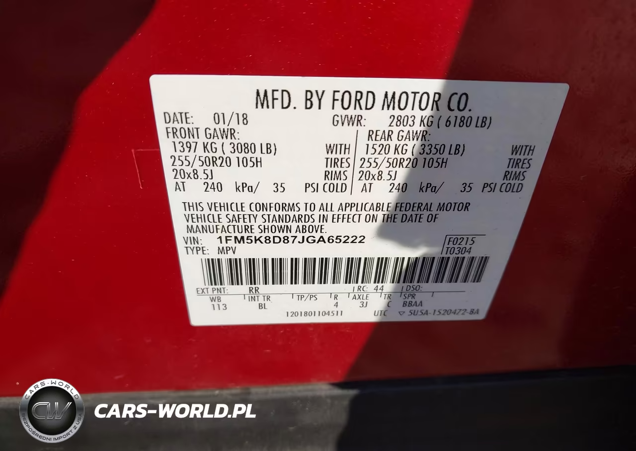 2018 Ford Explorer Xlt VIN:1FM5K8D87JGA65222 - 9