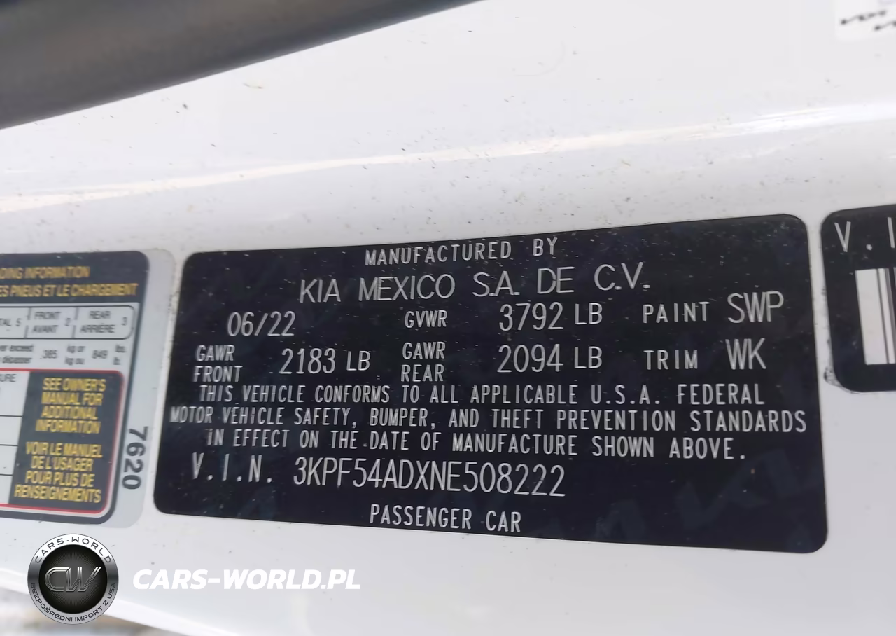 2022 Kia Forte Gt-Line VIN:3KPF54ADXNE508222 - 7