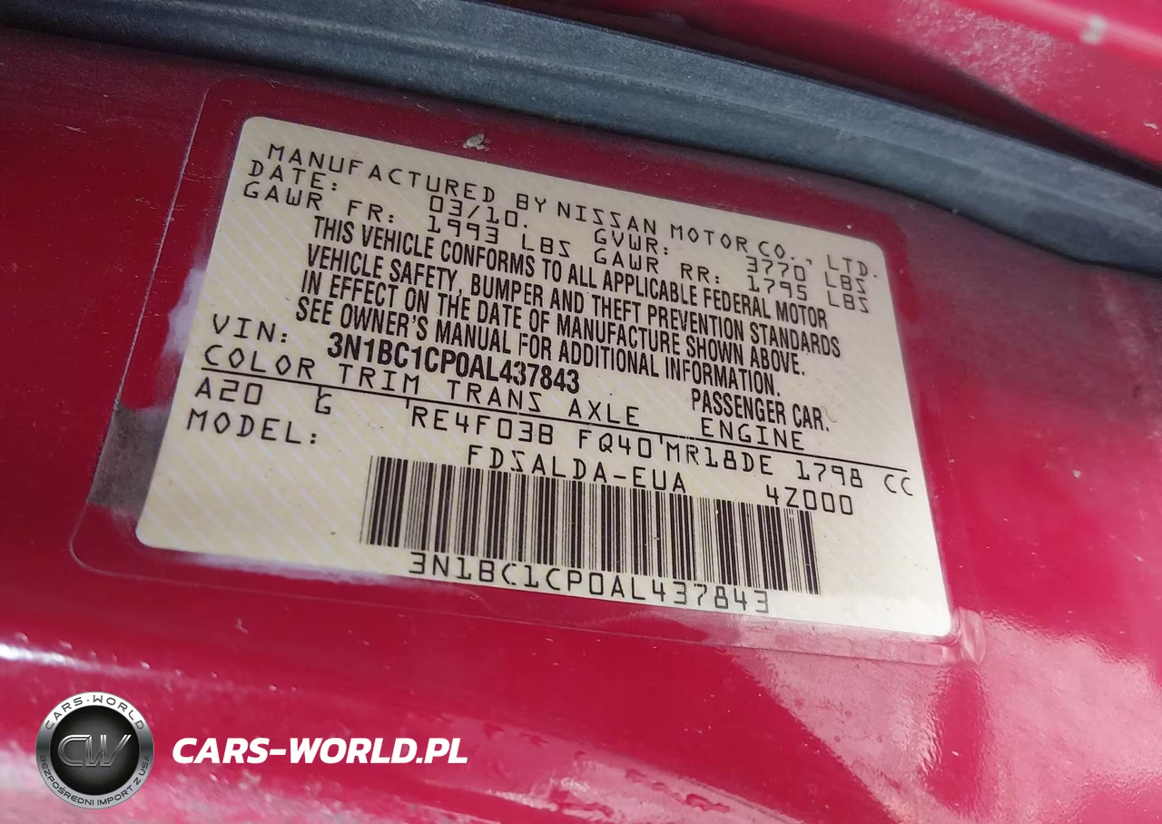 2010 Nissan Versa 1.8S VIN:3N1BC1CP0AL437843 - 9