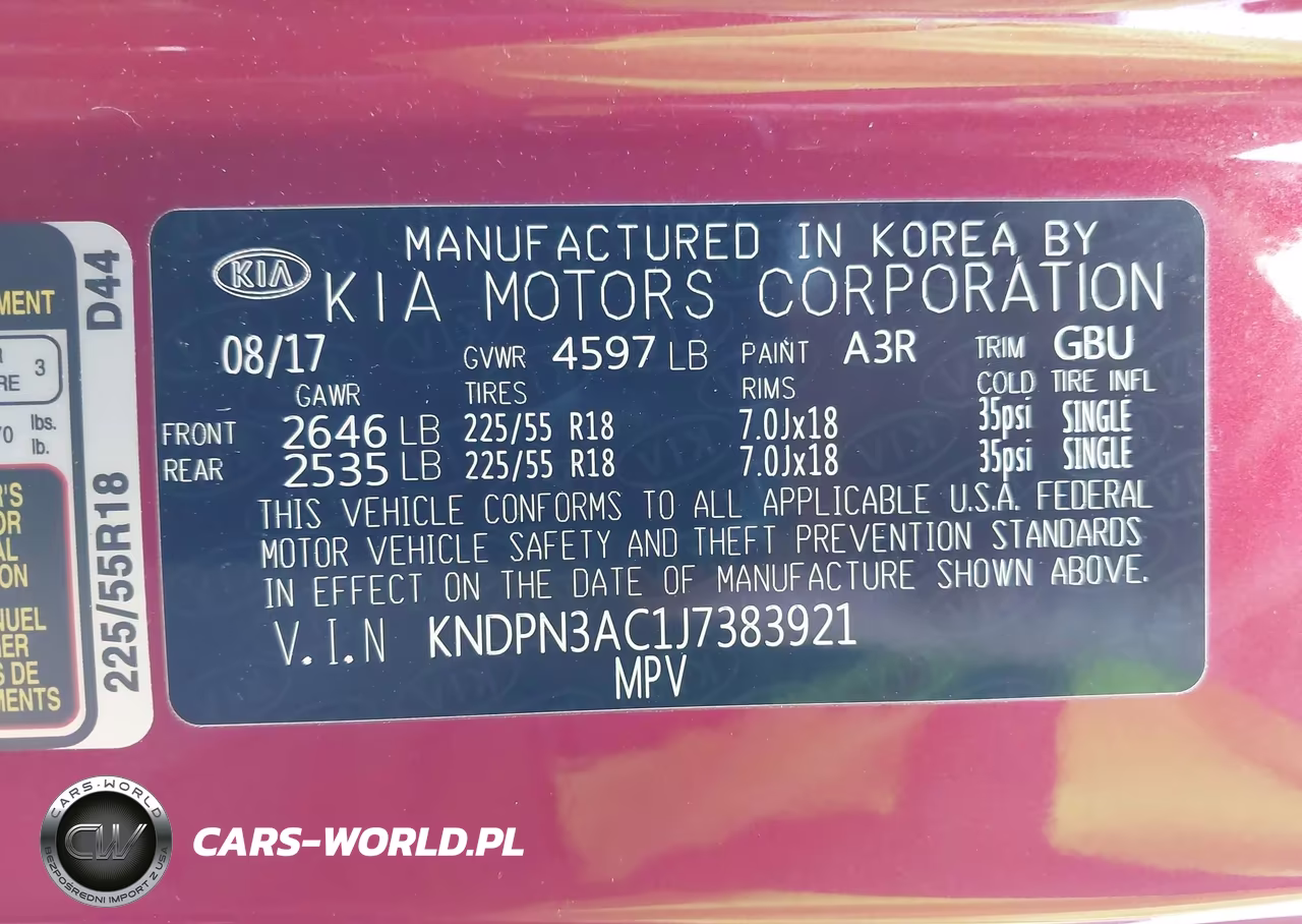 2018 Kia Sportage Ex VIN:KNDPN3AC1J7383921 - 9