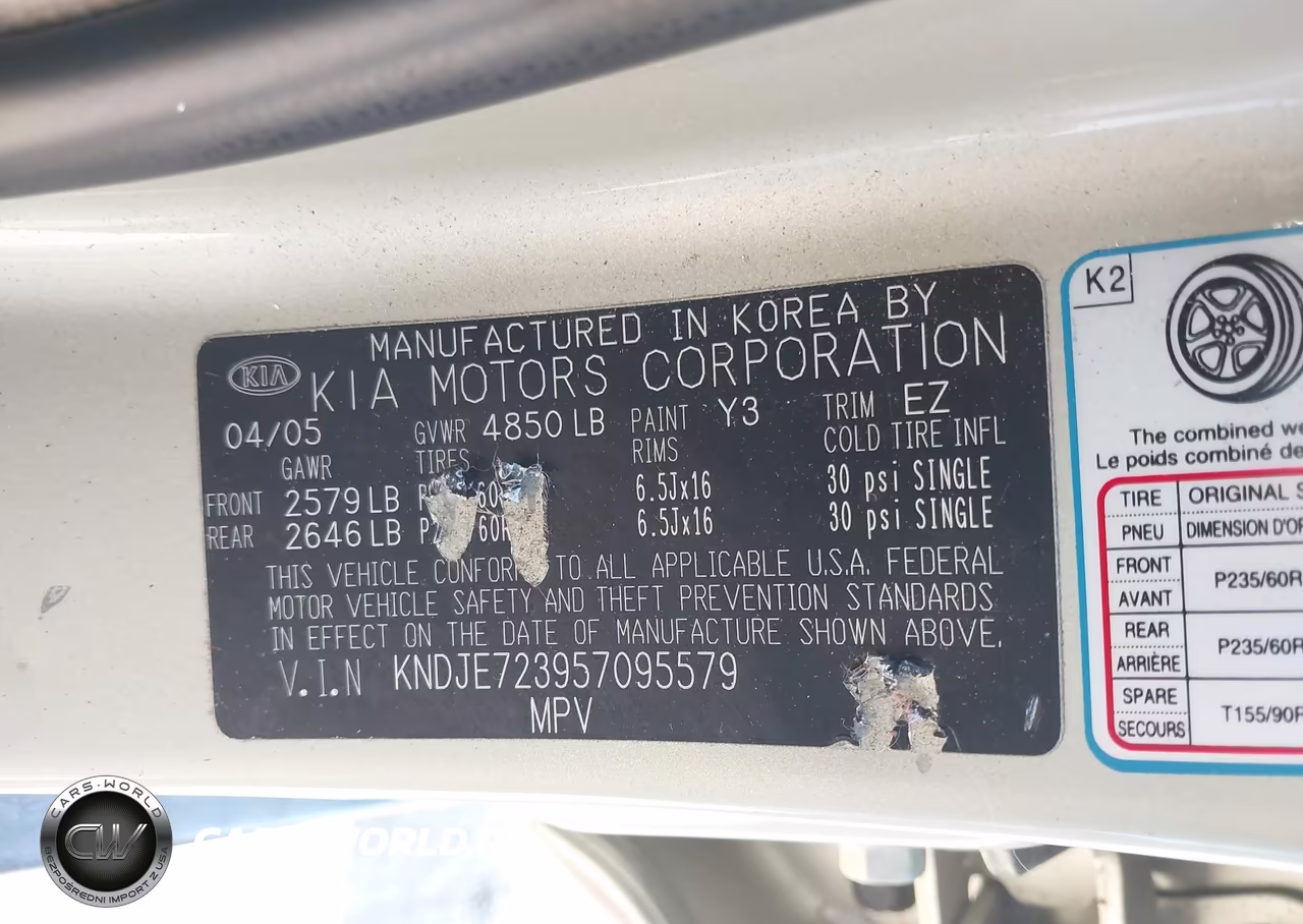 2005 Kia Sportage Ex V6-Lx V6 VIN:KNDJE723957095579 - 9