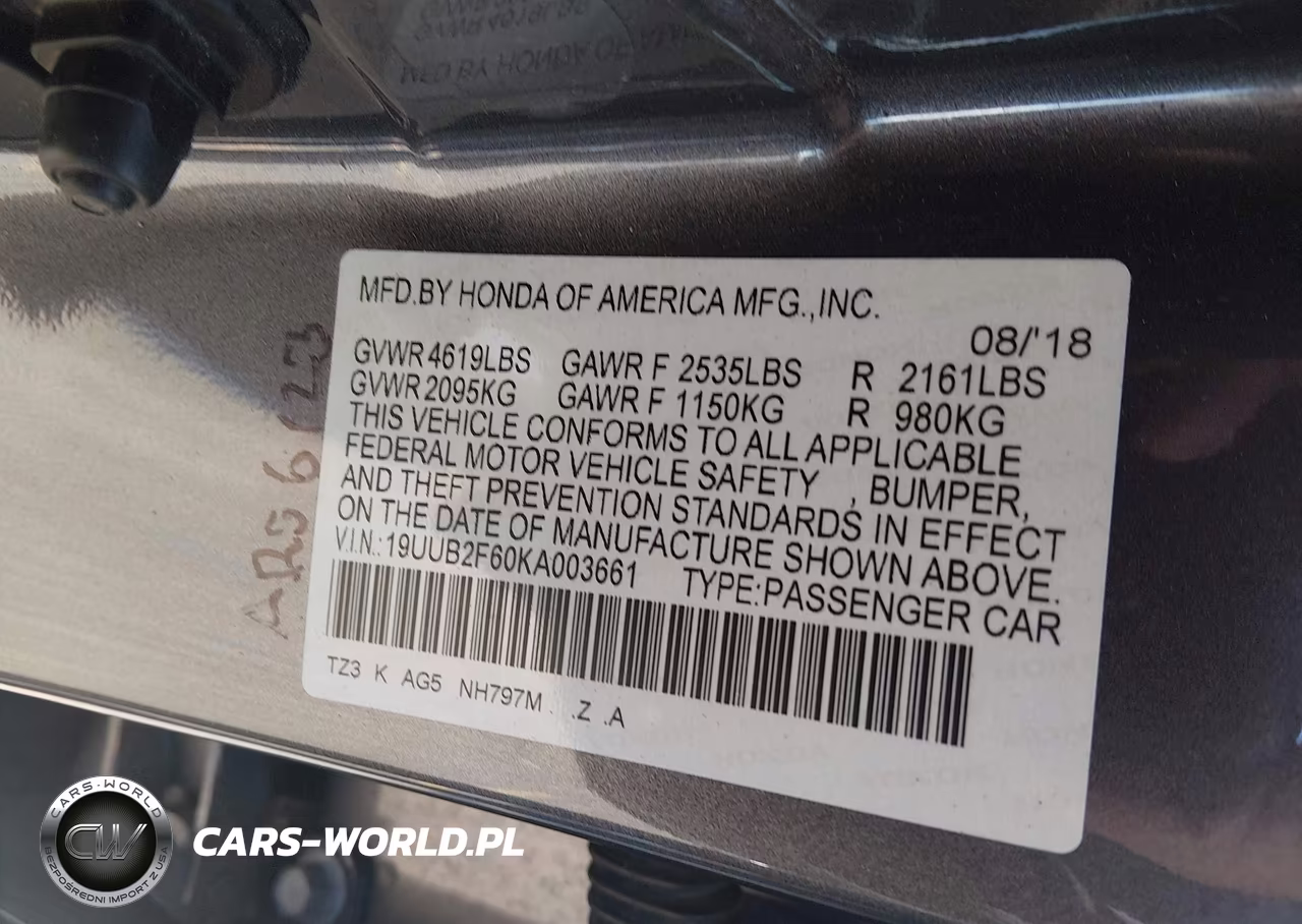 2019 Acura Tlx Tech A-Spec Pkgs VIN:19UUB2F60KA003661 - 9