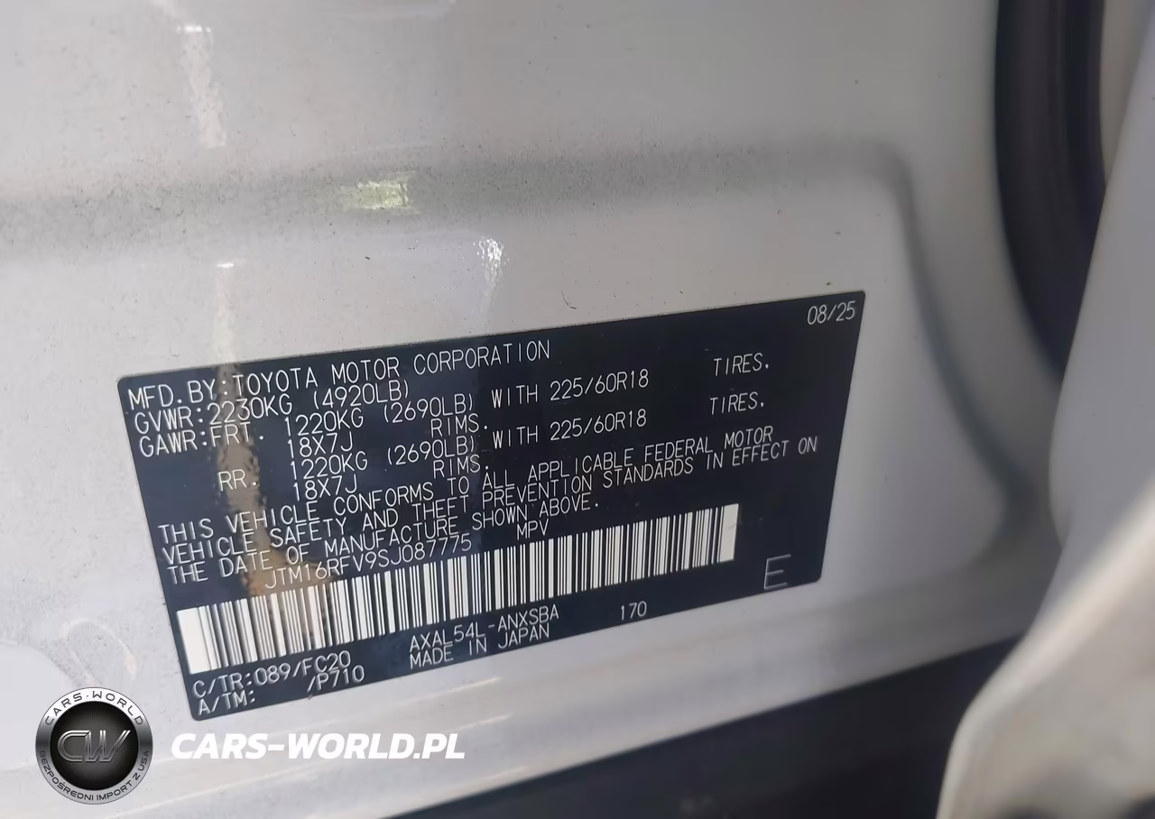 2025 Toyota Rav4 Hybrid Se VIN:JTM16RFV9SJ087775 - 9