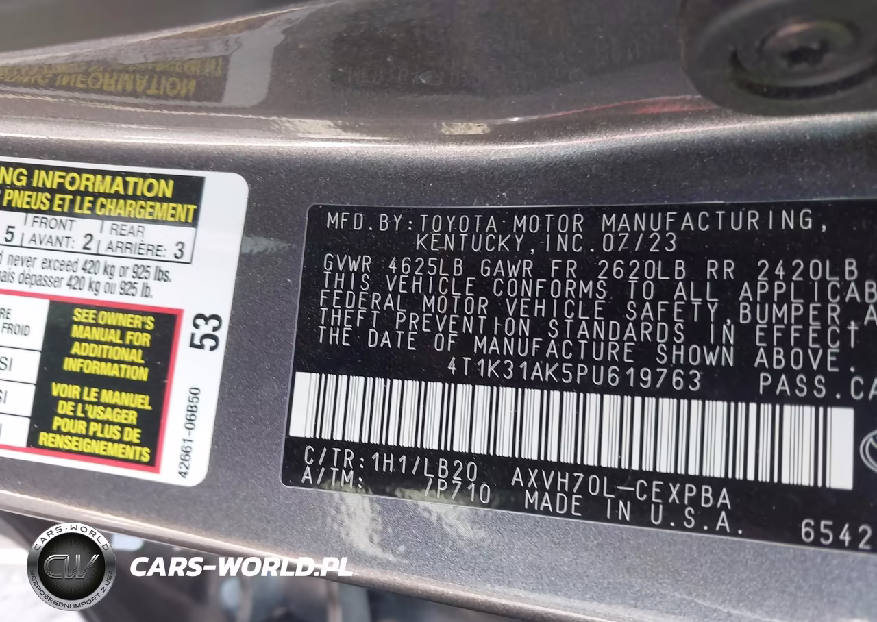 2023 Toyota Camry Xse Hybrid VIN:4T1K31AK5PU619763 - 9