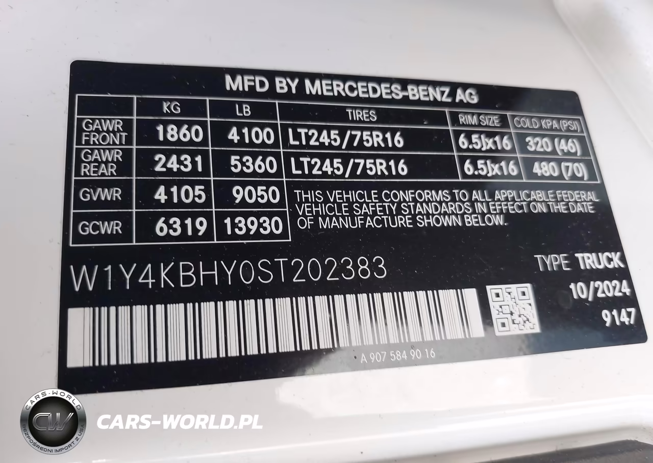 2025 Mercedes-Benz Sprinter 2500 Standard Roof 4-Cyl Diesel VIN:W1Y4KBHY0ST202383 - 9