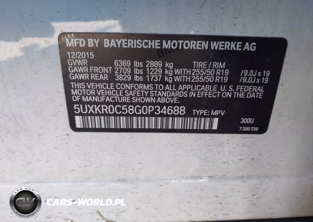 2016 BMW X5 xDrive35I VIN:5UXKR0C58G0P34688 - 9