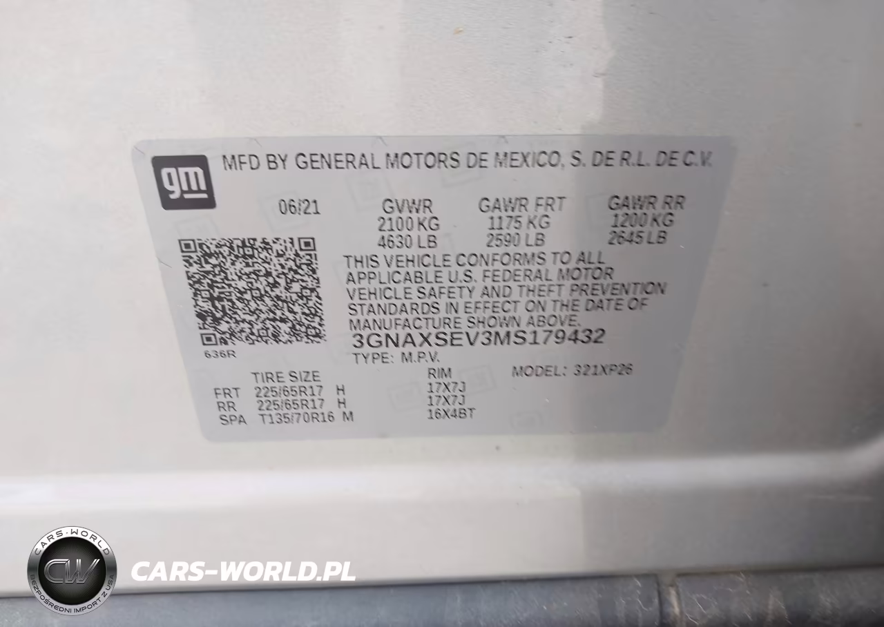 2021 Chevrolet Equinox Awd Ls VIN:3GNAXSEV3MS179432 - 9
