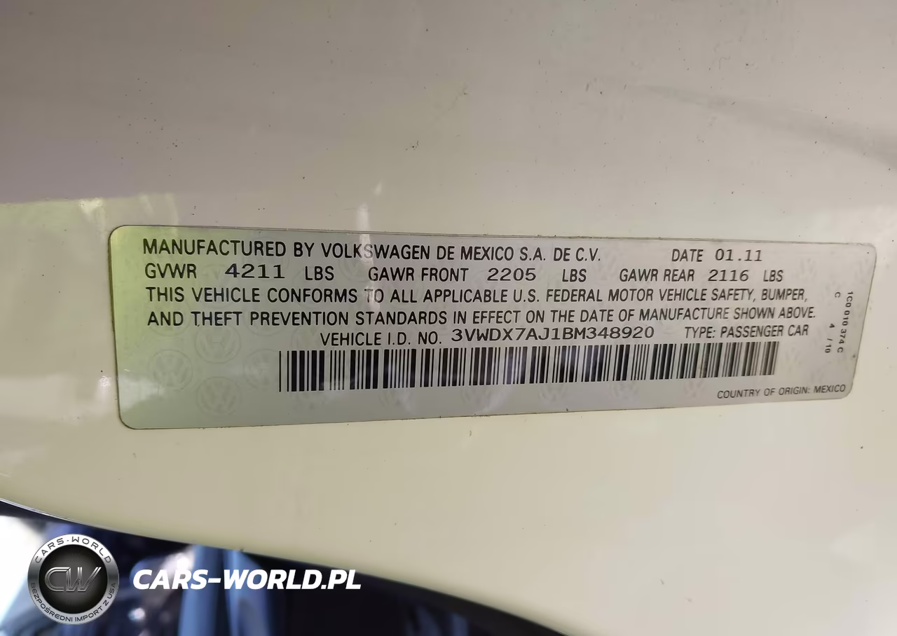 2011 Volkswagen Jetta 2.5L Se VIN:3VWDX7AJ1BM348920 - 9